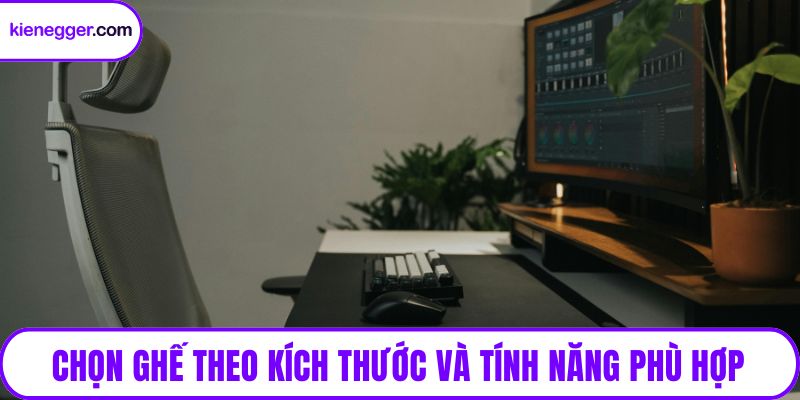 Chọn ghế theo kích thước và tính năng phù hợp
